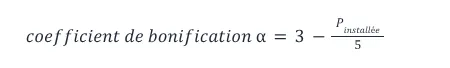 coefficient de bonification