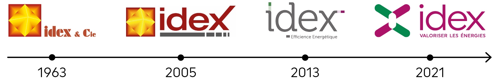 Historique Logo Idex