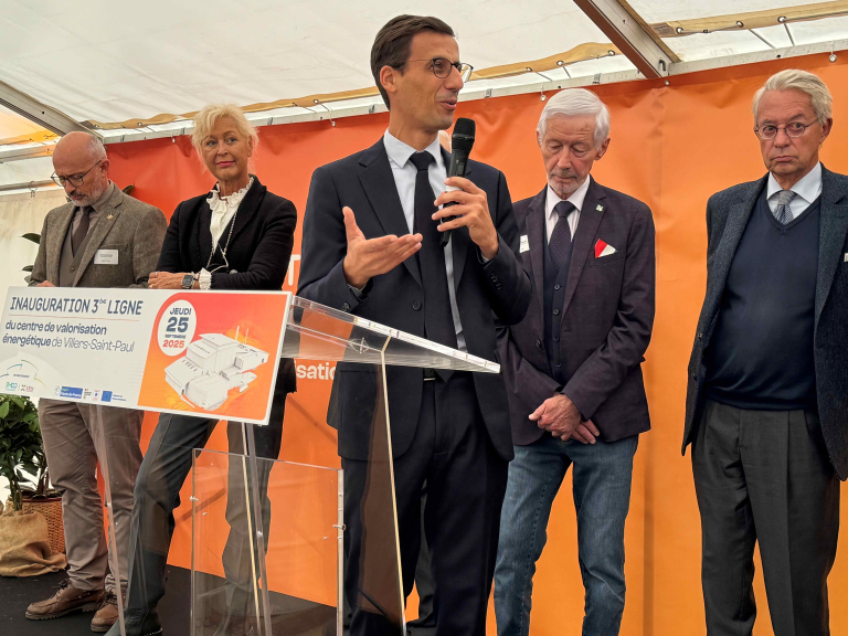 inauguration 3e ligne centre de valorisation énergétique Villers Saint Paul