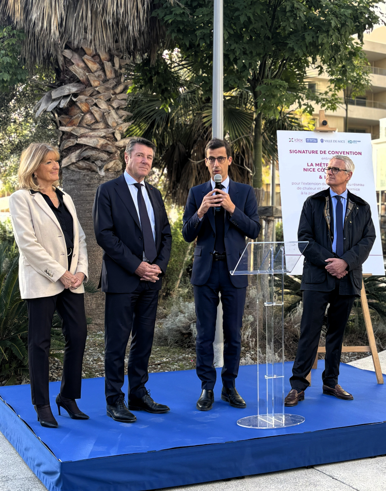 Inauguration réseau de chaleur Géothernice 